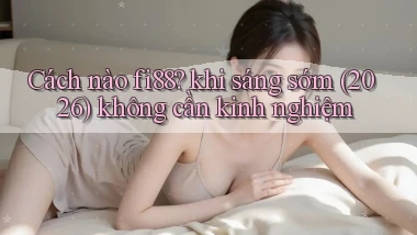 Cách nào fi88 khi sáng sớm (2026) không cần kinh nghiệm