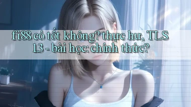 fi88 có tốt không thực hư, TLS 1.3   bài học chính thức