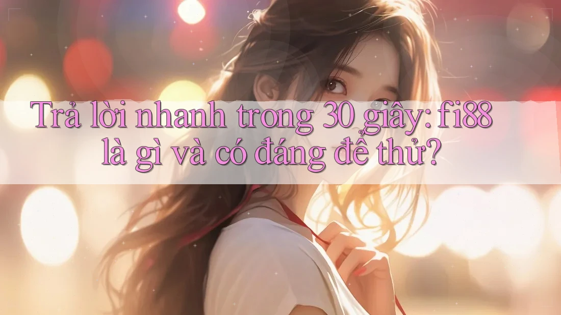Trả lời nhanh trong 30 giây: fi88 là gì và có đáng để thử? Trả lời nhanh trong 30 giây: fi88 là gì và có đáng để thử?